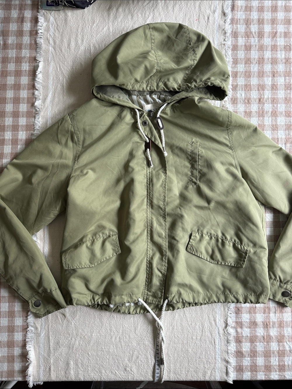 Olive Green Hooded Women's Jacket